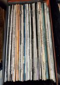Two record cases containing 90 vinyl LPs, mainly jazz including artists such as Jimmy Skidmore,