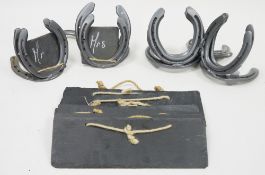 Five top table/double place settings and eight slate hanging signs with twine hanger (13)