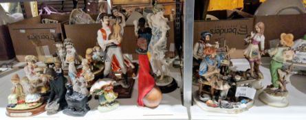 Collection of Florence, Leonardo, Magic Fine Art and Capodimonte porcelain figures including