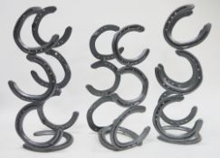 Three tower three-bottle wine racks (3)