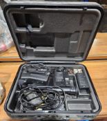 Minolta 8mm camera/recorder KR8000E AF contained within a fitted hard case with accessories