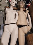 Two female shop mannequins, one incomplete (2)