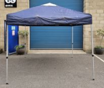 Blue fabric pop-up gazebo
