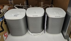 Three Sonos Play 1 smart speakers (3)