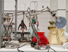 Two chrome anglepoise style lamps (2)