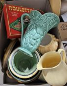 Quantity of various ceramic decorated plant pots, a Sylvac floral decorated jug, a collection of