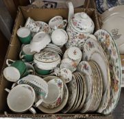 Quantity of ceramics including T Goode & Co Dematis espresso cups and saucers, Mintons Haddon Hall