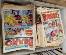 Large quantity of Beano 1980's and The Dandy 1980's and 90's and various annuals including Dandy