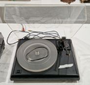 Pink Triangle Projects Ltd turntable (patents numbers 2089552, 2084784) in black case with perspex