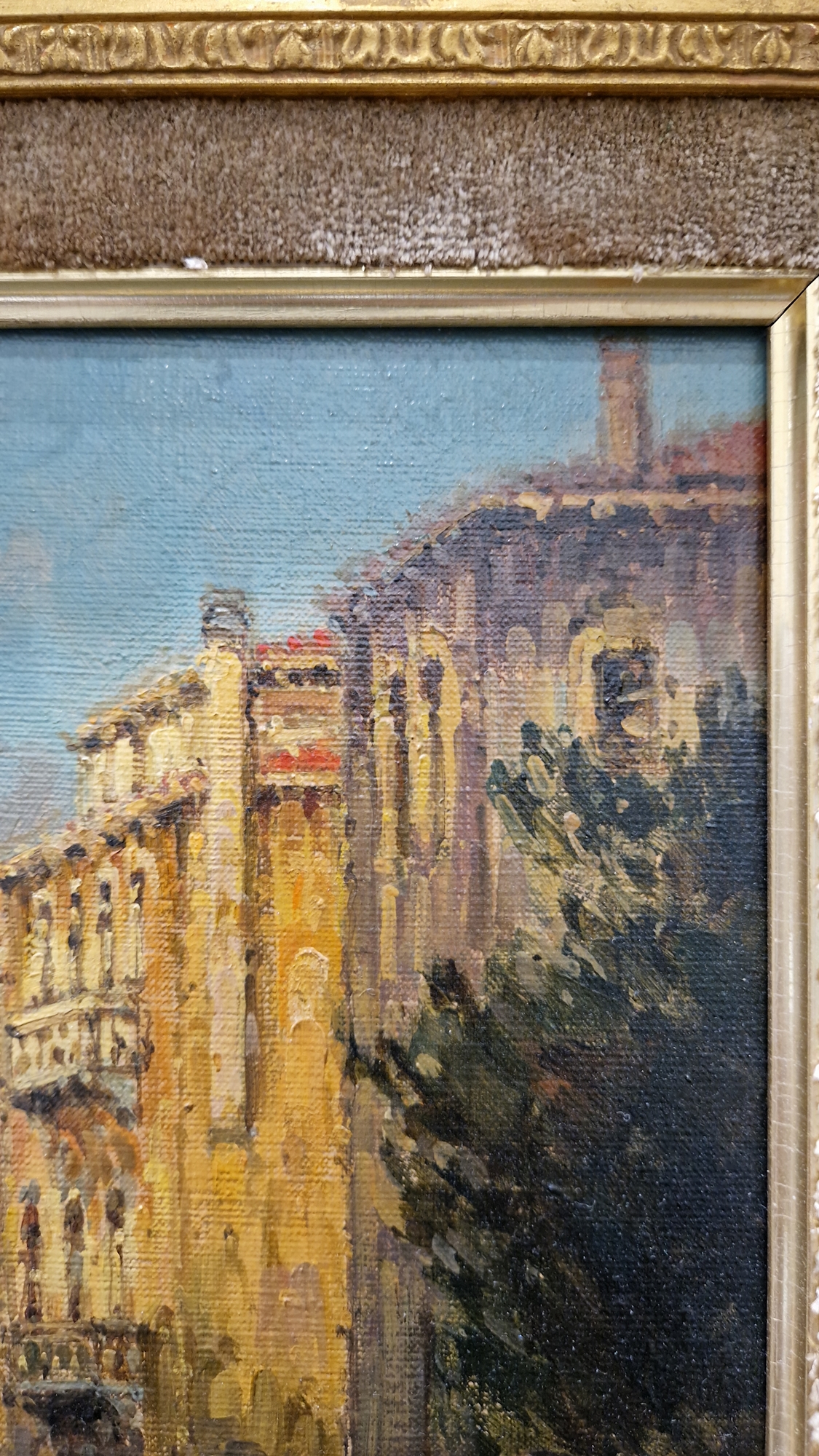 Noel Bouvard (1912-1975) Oil on canvas 'Venice' - Venetian canal scene with gondolier in foreground, - Image 15 of 20