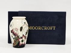 Moorcroft oviform small vase in the Bramble Revisited pattern, designed by Alicia Amison, circa