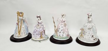 Set of four Royal Worcester limited edition figures, for Compton & Woodhouse, from the Graceful Arts