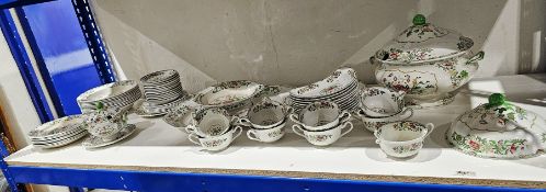 Copeland Spode pottery composite part dinner-service, late 19th century, printed green marks,