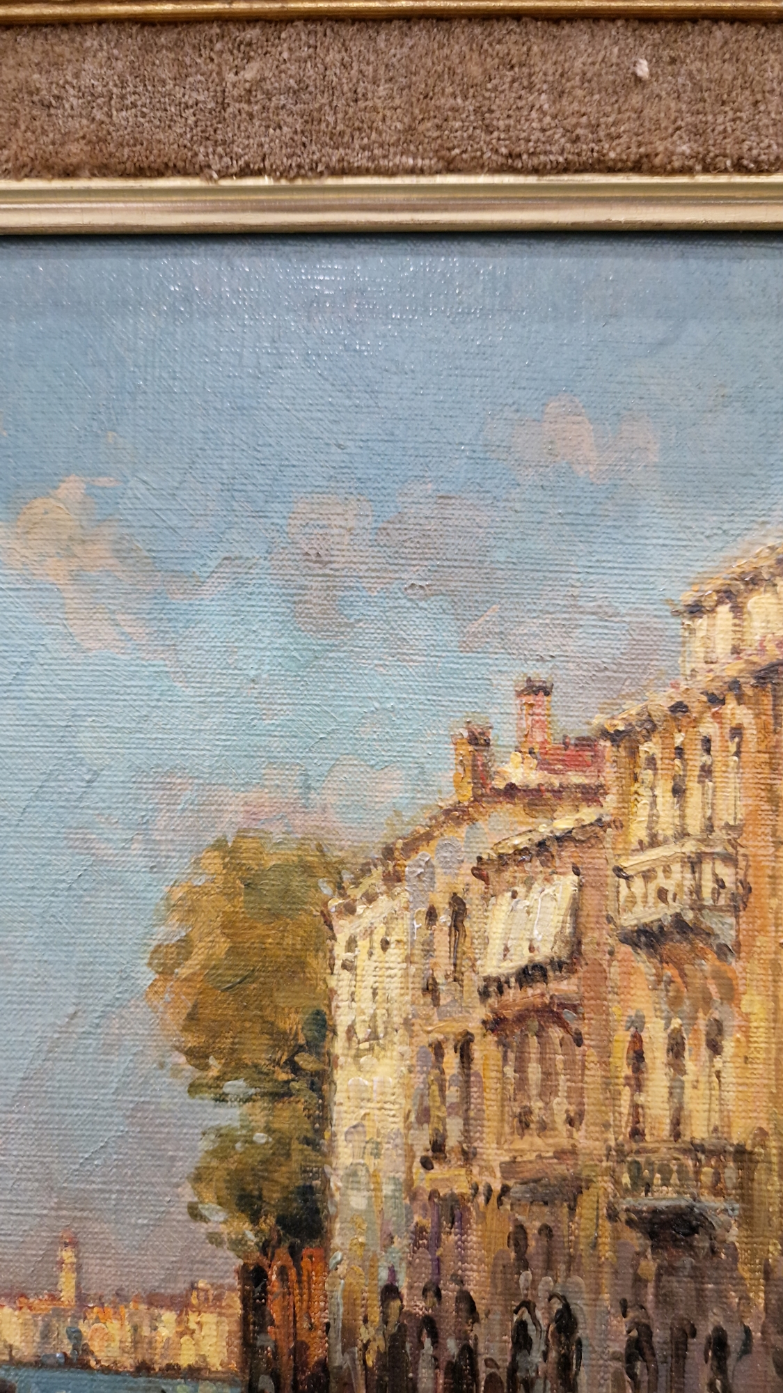 Noel Bouvard (1912-1975) Oil on canvas 'Venice' - Venetian canal scene with gondolier in foreground, - Image 17 of 20