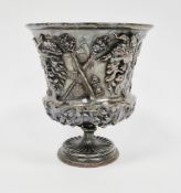 French ' Christofle & Cie ' Hildesheim Treasure silver plate facsimile goblet, having relief
