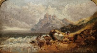 19th century school in the manner of Joseph Horlor (1809-1887) Oil on canvas Coastal scene with