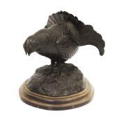 Geoffrey Dashwood (born 1947), bronze limited edition model of a Capercaillie, no. 13/20, signed, on