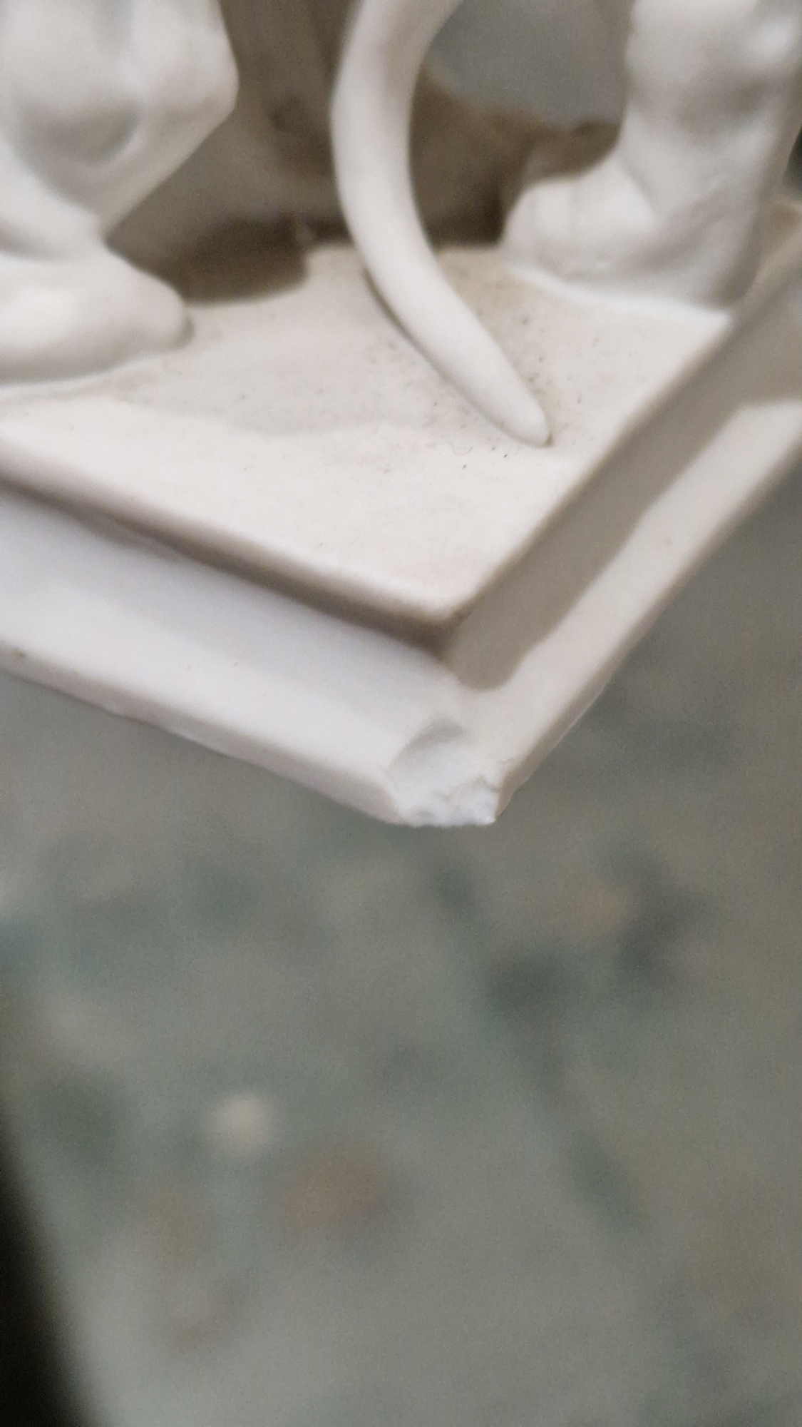 Hill Pottery Company (Burslem) parian figure of Palmerston, standing beside an inscribed column, - Image 8 of 17