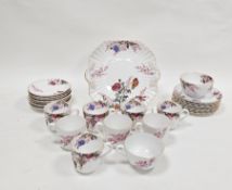 Spode Chelsea Garden pattern part tea-service, printed marks, pattern no.1888, of fluted form