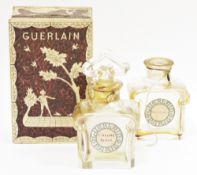 Baccarat glass ‘ Guerlain L’Heure Bleue ‘ perfume bottle and stopper, 11.5cm high, contained in it’s