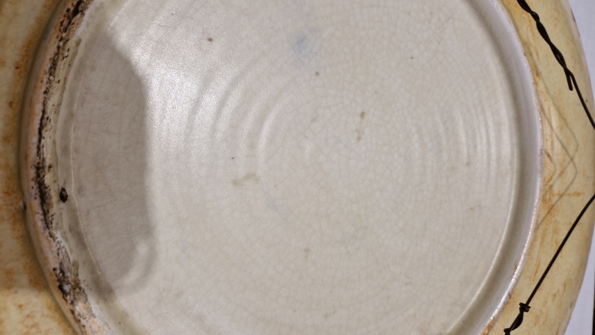 English pottery Art Deco charger, probably by Charlotte Rhead, indistinct blue marks to reverse, - Image 14 of 14