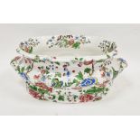 19th century Copeland & Garrett late Spode New Fayence two-handled shaped rectangular foot bath,