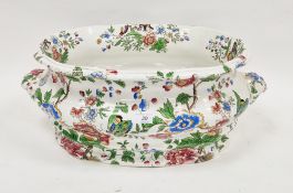 19th century Copeland & Garrett late Spode New Fayence two-handled shaped rectangular foot bath,