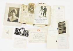 Scrap album being a personal collection of a Mary Ireland, the inner page containing the inscription