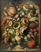 Rima (20th Continental school) Oil on board Still life of a vase of flowers, signed lower right,