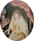 19th century school Watercolour drawing Portrait of Catherine Louisa Blackith (died 1832) seated