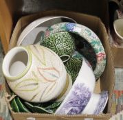 Enock Wedgwood (Tunstall Limited) red and white jug depicting a port in London, T Ling & Co Ltd