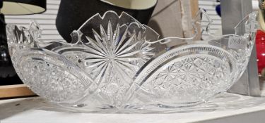 Large cut glass centrepiece