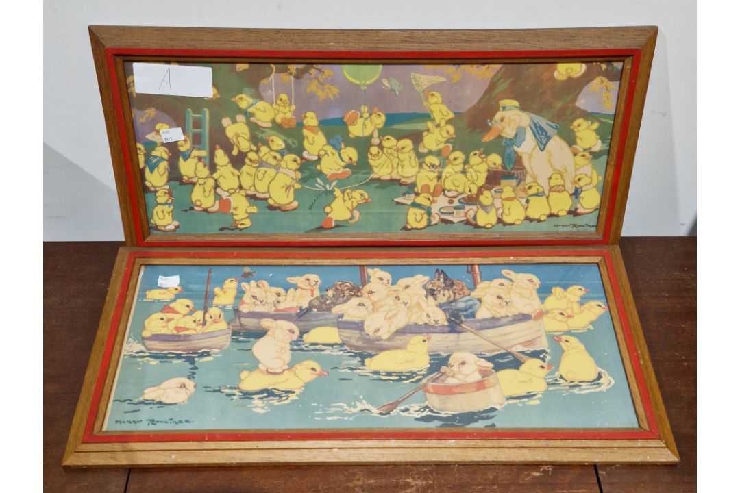 Collection of pictures including landscape scene with man fishing, signed, watercolour of trees by B - Image 11 of 15