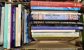 Large quantity of books many relating to the history and collection of glass to include Child,