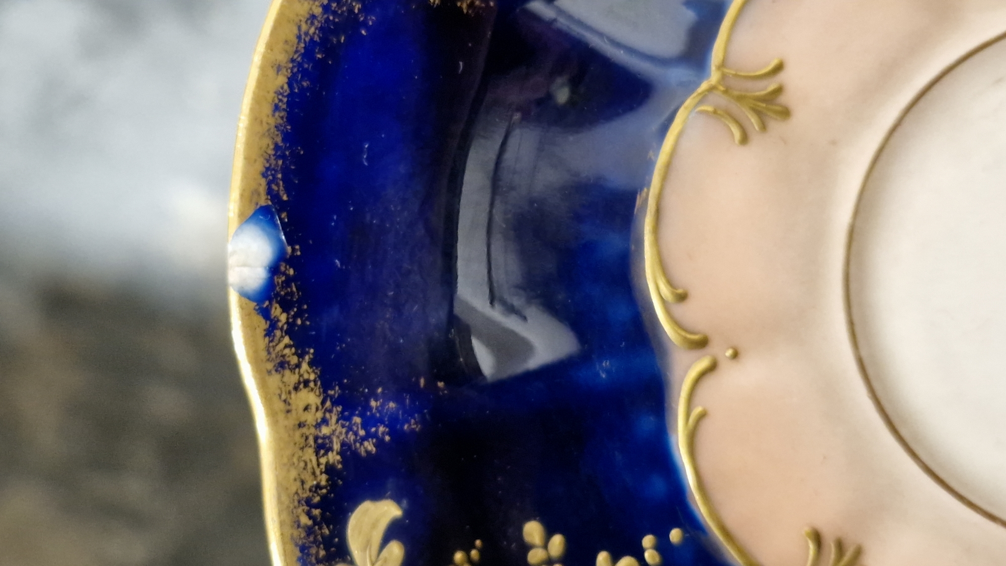 French Limoges porcelain part tea service by C Ahrenfeldt, gilt floral and foliate design on a - Image 2 of 6