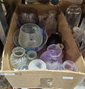 Quantity of Caithness flower vases of various shapes and colours, four Babycham saucers, six