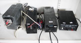 Four CB radio and other power supplies by Lambda, two from Motorola and one Bremi BRS35 (4)