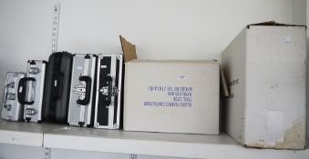 Seven aluminium/plastic camera and tool cases of various sizes (7)