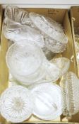 Two boxes of Victorian/early 20th century press moulded glass including Royal Commemoratives