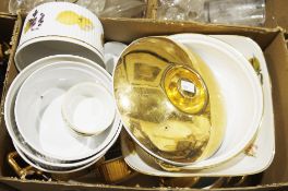 Various items of Royal Worcester Evesham pattern dinner and serving wares, a small Herend Rothschild