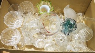 Collection of Victorian/early 20th century press moulded glass including dishes in sizes, a late