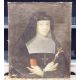 18th century continental school Oil on canvas Portrait of a nun holding a crucifix and a sacred - Image 2 of 2