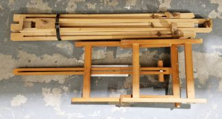 Two wooden folding artists easels (2)