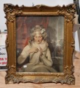 Quantity of prints contained within various frames, including print of Countess Bathurst after Sir