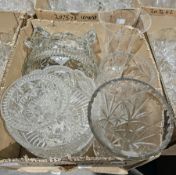 Quantity of cut and moulded glass including Thomas Webb cognac glasses, Royal Brierley wine