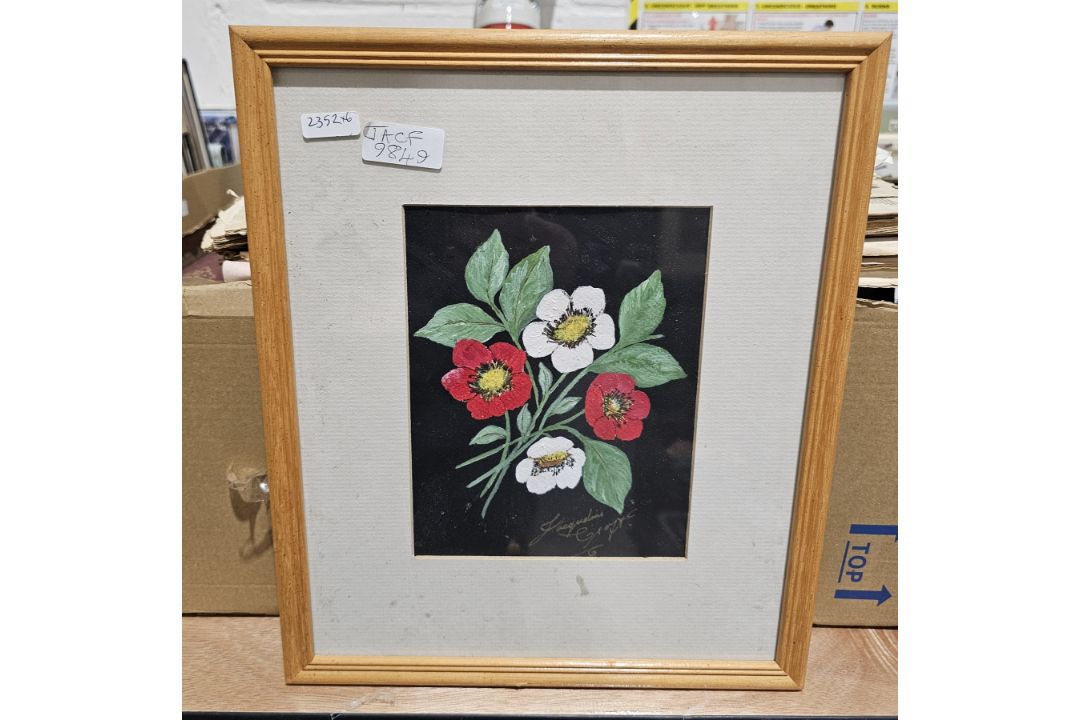 Assorted pictures, including: a highland lake landscape watercolour, unsigned, cottage in garden - Image 8 of 12