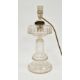 Early 20th century cut glass table lamp, with stepped lens-cut upper tier, honeycomb stem and lens- - Image 1 of 3