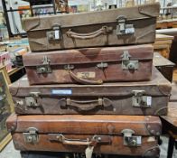 Four vintage suitcases (4)