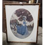 Quantity of pictures including portrait of a spaniel, watercolour and gouache on paper by Fadlle,