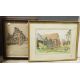 Collection of framed prints including a beamed house after Cecil Aldin, two hunting prints signed in - Image 2 of 6